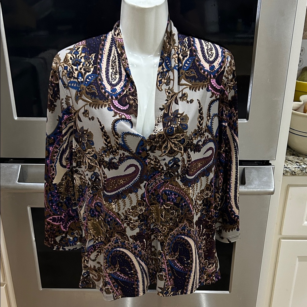 Grace Elements Multicolor Paisley Blouse